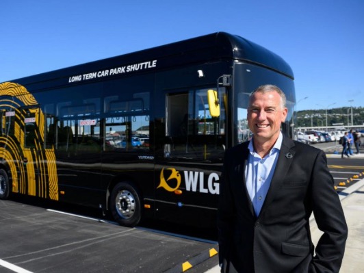 New e-bus for Wellington Airport